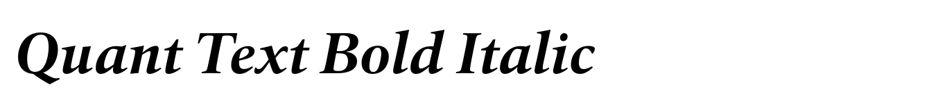 Quant Text Bold Italic